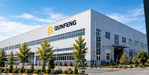 Contemporary industrial manufacturing facility exterior
