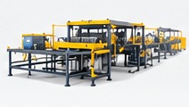 Concrete block manufacturing production line
